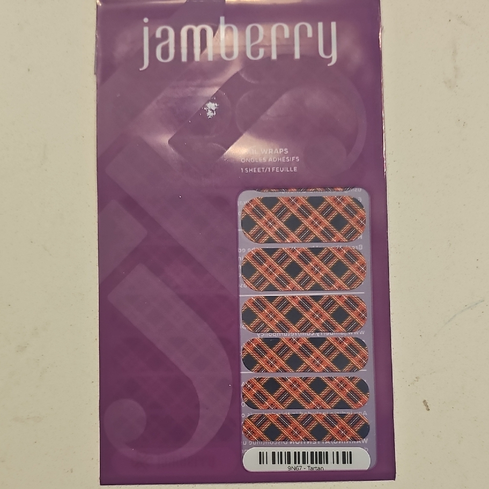 Jamberry Plaid Nail Wraps - Black and Red Tartan